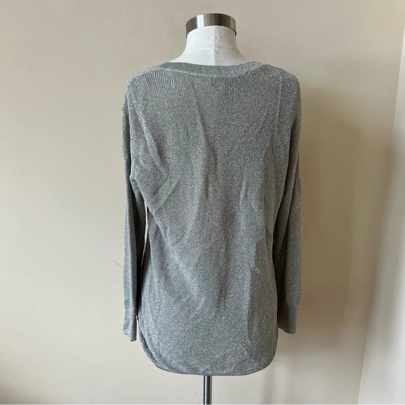 Reiss Bless metallic thread deep v-neck sweater 17961 - Picture 10 of 10